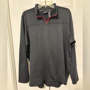 Spyder Men's Size Large Black Quarter-Zip Pullover